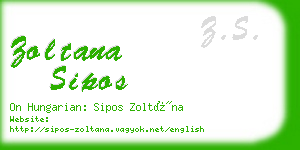 zoltana sipos business card